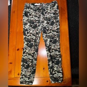Anthropologie- pilcro corduroy camo skinny jeans